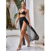 imageVerdusa Womens Chiffon Beach Swimsuit Cover Up Split Thigh Bikini Maxi SkirtBlack