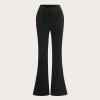 imageVerdusa Womens Drawstring Drop Waist Knot Ruched Flare Leg Knit Extra Long SweatpantsBlack