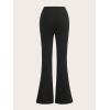 imageVerdusa Womens Drawstring Drop Waist Knot Ruched Flare Leg Knit Extra Long SweatpantsBlack