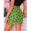 imageVerdusa Womens Floral Mesh Overlay Elastic Waist Bodycon Mini Skirt01 Green