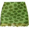 imageVerdusa Womens Floral Mesh Overlay Elastic Waist Bodycon Mini Skirt01 Green
