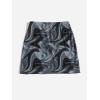 imageVerdusa Womens Floral Mesh Overlay Elastic Waist Bodycon Mini SkirtBlack and Grey