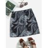 imageVerdusa Womens Floral Mesh Overlay Elastic Waist Bodycon Mini SkirtBlack and Grey