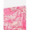 imageVerdusa Womens Floral Mesh Overlay Elastic Waist Bodycon Mini SkirtHot Pink
