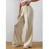 imageVerdusa Womens High Waist Wide Leg Baggy Sweatpants Jogger Workout TrousersBeige