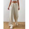 imageVerdusa Womens High Waist Wide Leg Baggy Sweatpants Jogger Workout TrousersBeige