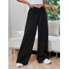 imageVerdusa Womens High Waist Wide Leg Baggy Sweatpants Jogger Workout TrousersBlack