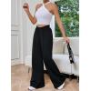 imageVerdusa Womens High Waist Wide Leg Baggy Sweatpants Jogger Workout TrousersBlack