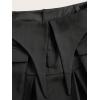 imageVerdusa Womens Pocket Front Pleated Mini Skirt Casual High Waist A Line Cargo SkirtBlack