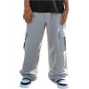 imageVerdusa Boys Loose Cargo Pants Elastic Waist Baggy Joggers with PocketsGrey