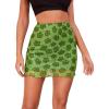 imageVerdusa Womens Floral Mesh Overlay Elastic Waist Bodycon Mini Skirt01 Green