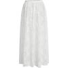 imageVerdusa Womens See Through Lace Skirts Elastic High Waist Sheer A Line Long SkirtWhite