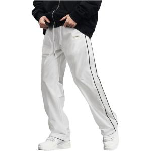 imageVerdusa Mens Track Pants Straight Leg Acitve Streetwear Elastic Waist Parachute Pants with PocketsWhite