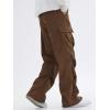 imageVerdusa Boys Casual Cargo Pants Elastic Waist Workout Sweatpants JoggersCoffee Brown