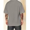imageVerdusa Mens Oversized Shirts Short Sleeve Loose Fit Casual Solid Basic Tee TopsGrey