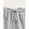 imageVerdusa Womens Drawstring Elastic Waist Slit Hem Midi Skirt with PocketsLight Grey
