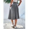 imageVerdusa Womens Elastic Waist Pocket Side A Line Midi Swing Flared SkirtGrey