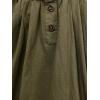 imageVerdusa Womens Elastic Waist Pocket Side A Line Midi Swing Flared SkirtSolid Green