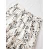 imageVerdusa Womens Floral Print Elastic High Waist Pleated Ruffle Flowy Long SkirtsWhite Floral