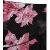 imageVerdusa Womens Floral Print High Waist Bodycon Ruffle Hem Fishtail Long SkirtBlack and Pink