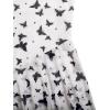 imageVerdusa Womens Floral Print High Waist Bodycon Ruffle Hem Fishtail Long SkirtButterfly White