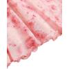 imageVerdusa Womens Floral Print High Waist Bodycon Ruffle Hem Fishtail Long SkirtLight Pink