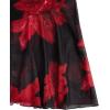 imageVerdusa Womens Floral Print High Waist Bodycon Ruffle Hem Fishtail Long SkirtRed Black