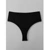imageVerdusa Womens High Cut Swimwear Beach Panty Thong High Waisted Bikini BottomBlack Solid