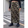 imageVerdusa Womens Plus Size Casual Drawstring High Waist Camo Print Bodycon Long SkirtArmy Green