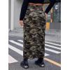 imageVerdusa Womens Plus Size Casual Drawstring High Waist Camo Print Bodycon Long SkirtArmy Green