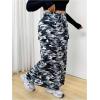 imageVerdusa Womens Plus Size Casual Drawstring High Waist Camo Print Bodycon Long SkirtMulticolor