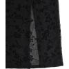 imageVerdusa Womens Plus Size Skirts High Waist Split Side Sheer Mesh A Line Long SkirtGoth Black