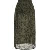 imageVerdusa Womens Plus Size Skirts High Waist Split Side Sheer Mesh A Line Long SkirtGoth Green