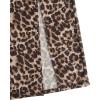 imageVerdusa Womens Plus Size Skirts High Waist Split Side Sheer Mesh A Line Long SkirtLeopard Brown