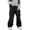 imageVerdusa Mens Pocket Side Drawstring Elastic Waist Loose Wide Leg Cargo Pants