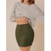 imageVerdusa Womens Basic High Waisted Pencil Bodycon Short SkirtArmy Green