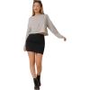 imageVerdusa Womens Basic High Waisted Pencil Bodycon Short SkirtBlack