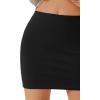 imageVerdusa Womens Basic High Waisted Pencil Bodycon Short SkirtBlack