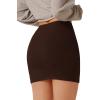 imageVerdusa Womens Basic High Waisted Pencil Bodycon Short SkirtChocalate Brown