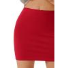 imageVerdusa Womens Basic High Waisted Pencil Bodycon Short SkirtRed
