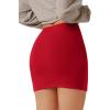 imageVerdusa Womens Basic High Waisted Pencil Bodycon Short SkirtRed