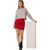 imageVerdusa Womens Basic High Waisted Pencil Bodycon Short SkirtRed