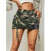 imageVerdusa Womens Casual Street Low Waist Tape Denim Cargo Mini Skirt with Flap PocketArmy Green Camo