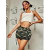 imageVerdusa Womens Casual Street Low Waist Tape Denim Cargo Mini Skirt with Flap PocketArmy Green Camo