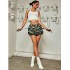 imageVerdusa Womens Casual Street Low Waist Tape Denim Cargo Mini Skirt with Flap PocketArmy Green Camo