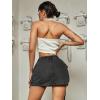 imageVerdusa Womens Casual Street Low Waist Tape Denim Cargo Mini Skirt with Flap PocketBlack