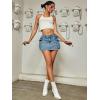 imageVerdusa Womens Casual Street Low Waist Tape Denim Cargo Mini Skirt with Flap PocketLight Wash