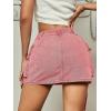 imageVerdusa Womens Casual Street Low Waist Tape Denim Cargo Mini Skirt with Flap PocketPink