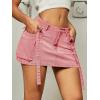 imageVerdusa Womens Casual Street Low Waist Tape Denim Cargo Mini Skirt with Flap PocketPink