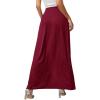 imageVerdusa Womens Elastic Waist High Split Wrap Flowy Long Maxi SkirtBurgundy